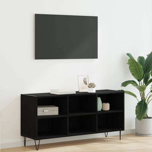 TV Cabinet 103.5 x 30 x 50 cm Black Oak Engineered Wood