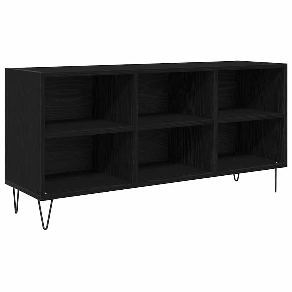 TV Cabinet 103.5 x 30 x 50 cm Black Oak Engineered Wood