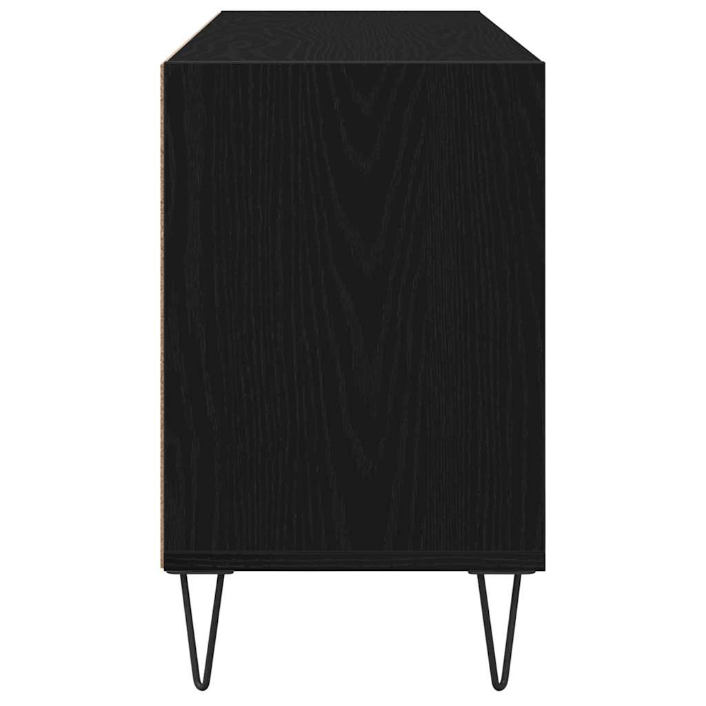 TV Cabinet Black Oak 103.5 x 30 x 50 cm Engineered Wood