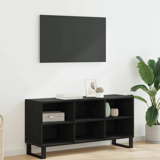 TV Cabinet 103.5 x 30 x 50 cm Black Oak Engineered Wood