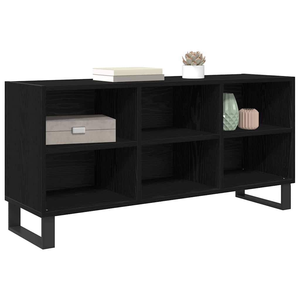 TV Cabinet Black Oak 103.5 x 30 x 50 cm Engineered Wood