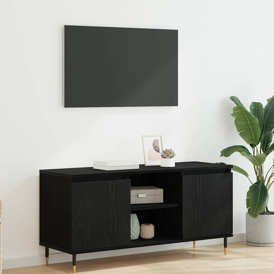 TV Cabinet 104 x 35 x 50 cm Black Oak Engineered Wood