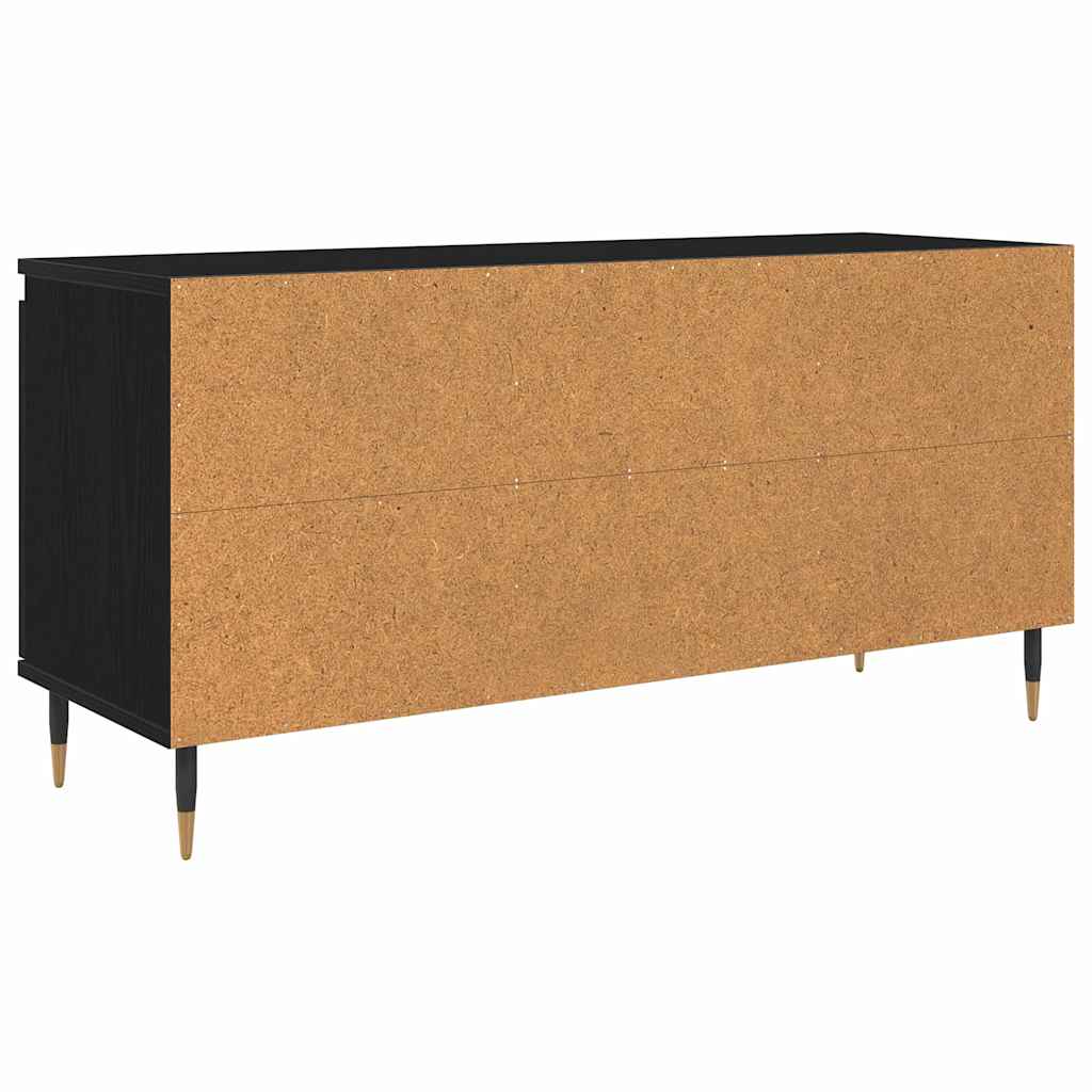 TV Cabinet Black Oak 104 x 35 x 50 cm Engineered Wood