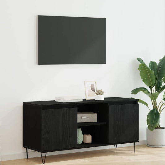 TV Cabinet 104 x 35 x 50 cm Black Oak Engineered Wood