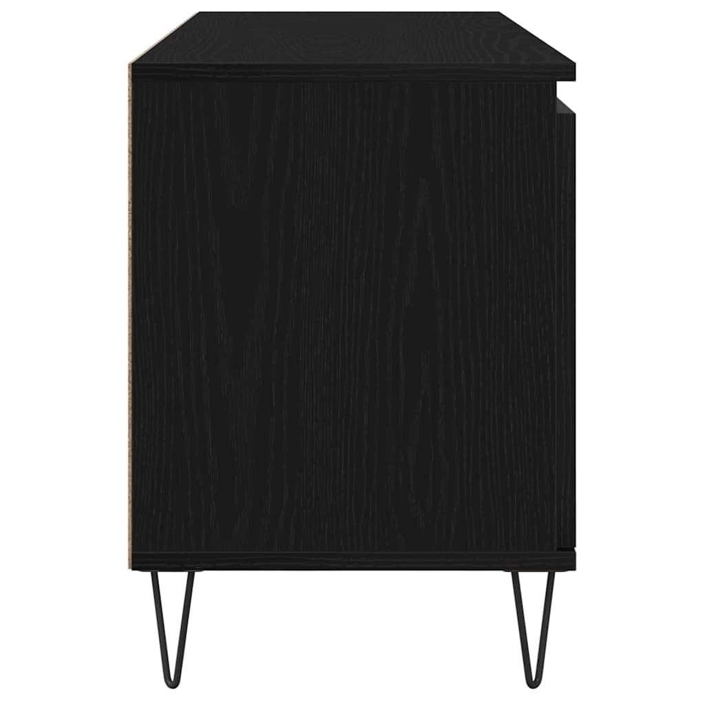TV Cabinet Black Oak 104 x 35 x 50 cm Engineered Wood