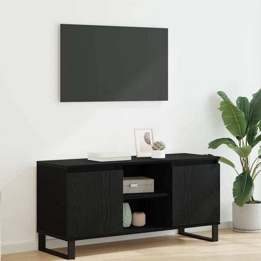 TV Cabinet 104 x 35 x 50 cm Black Oak Engineered Wood