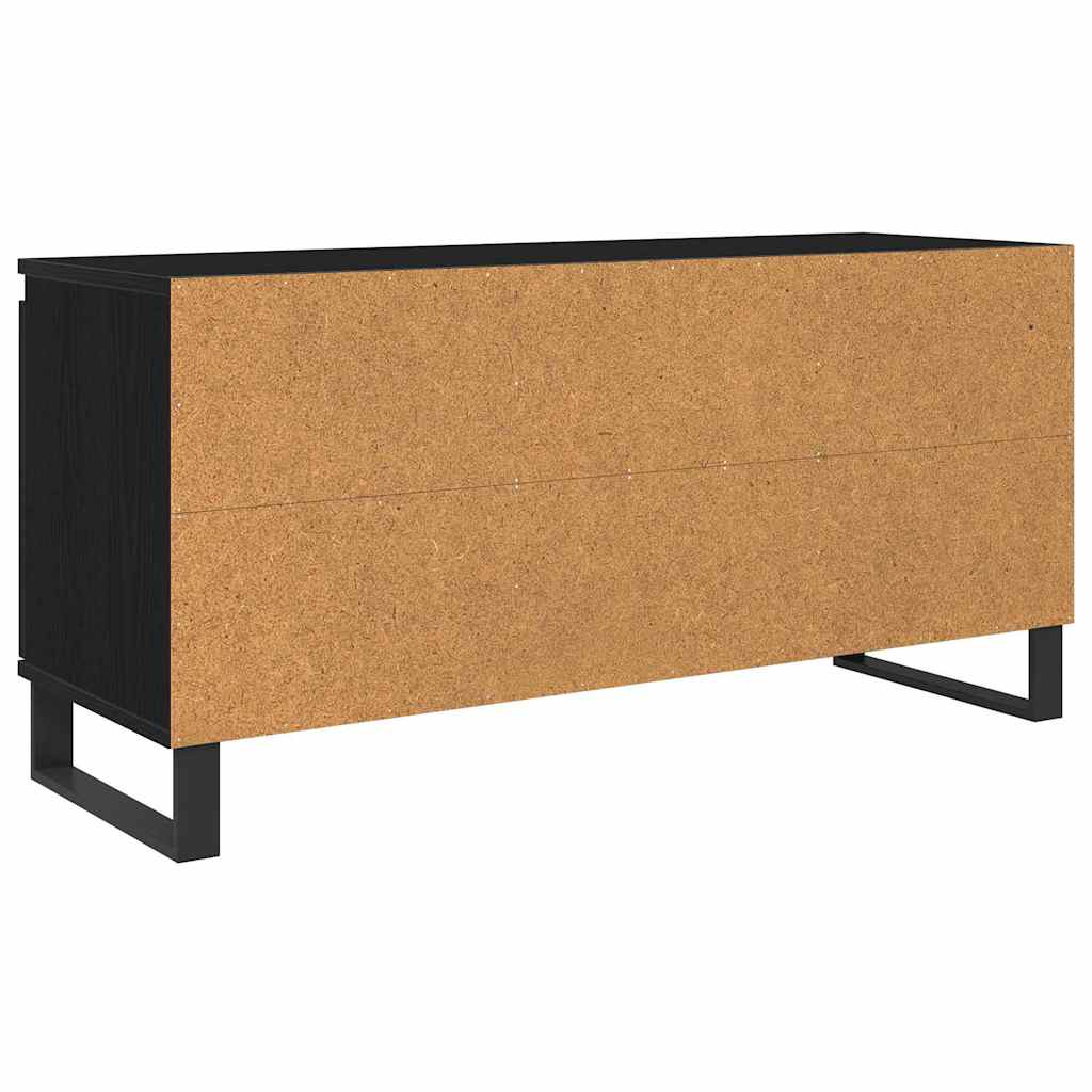 TV Cabinet Black Oak 104 x 35 x 50 cm Engineered Wood