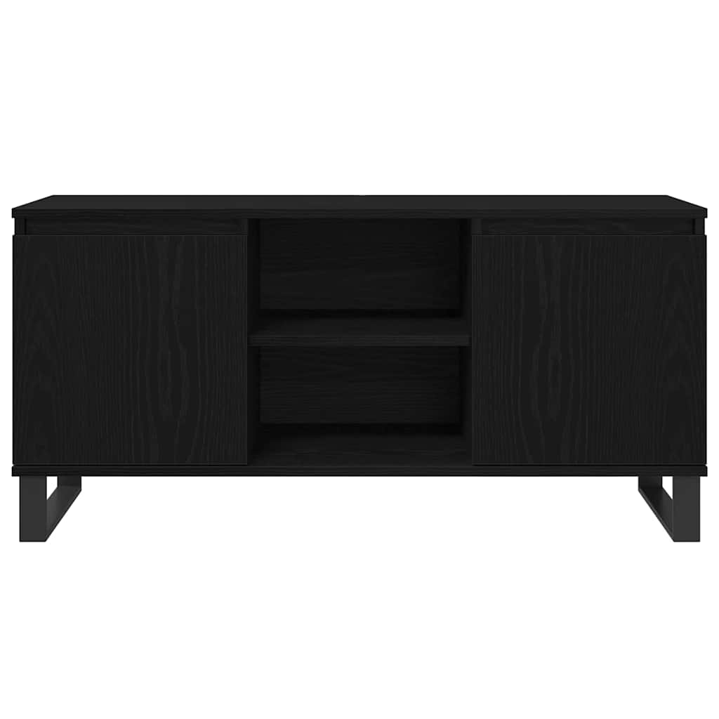 TV Cabinet Black Oak 104 x 35 x 50 cm Engineered Wood