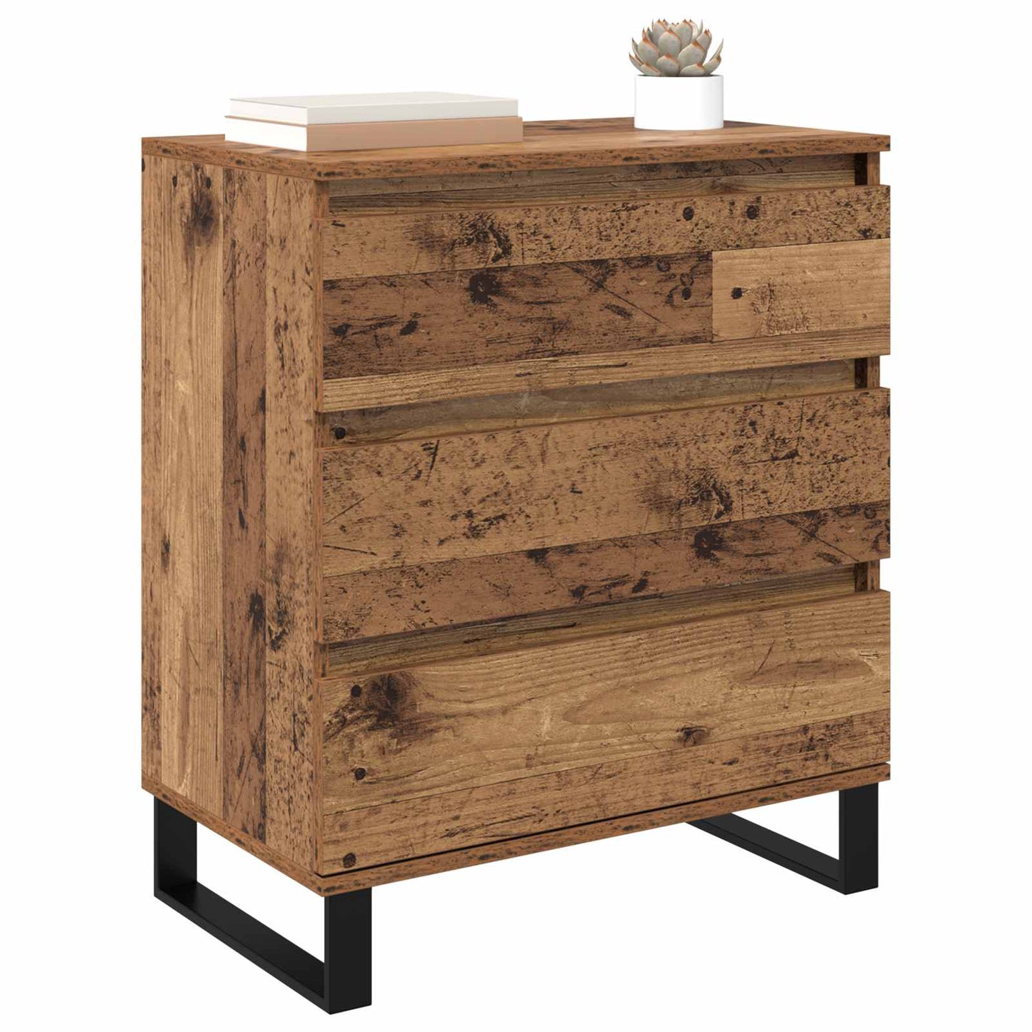 Sideboard with Drawer Old Wood 60 x 35 x 70 cm Engineered Wood