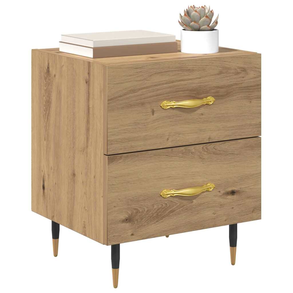 Bedside Cabinet with Drawer 2 pcs Artisan Oak 40 x 35 x 47.5 cm