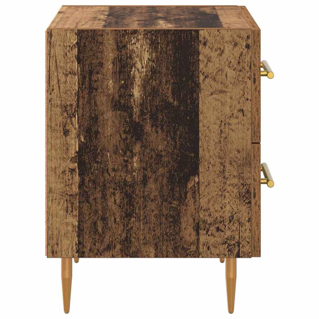 Bedside Cabinet with Drawer 2 pcs Old Wood 40 x 35 x 47.5 cm