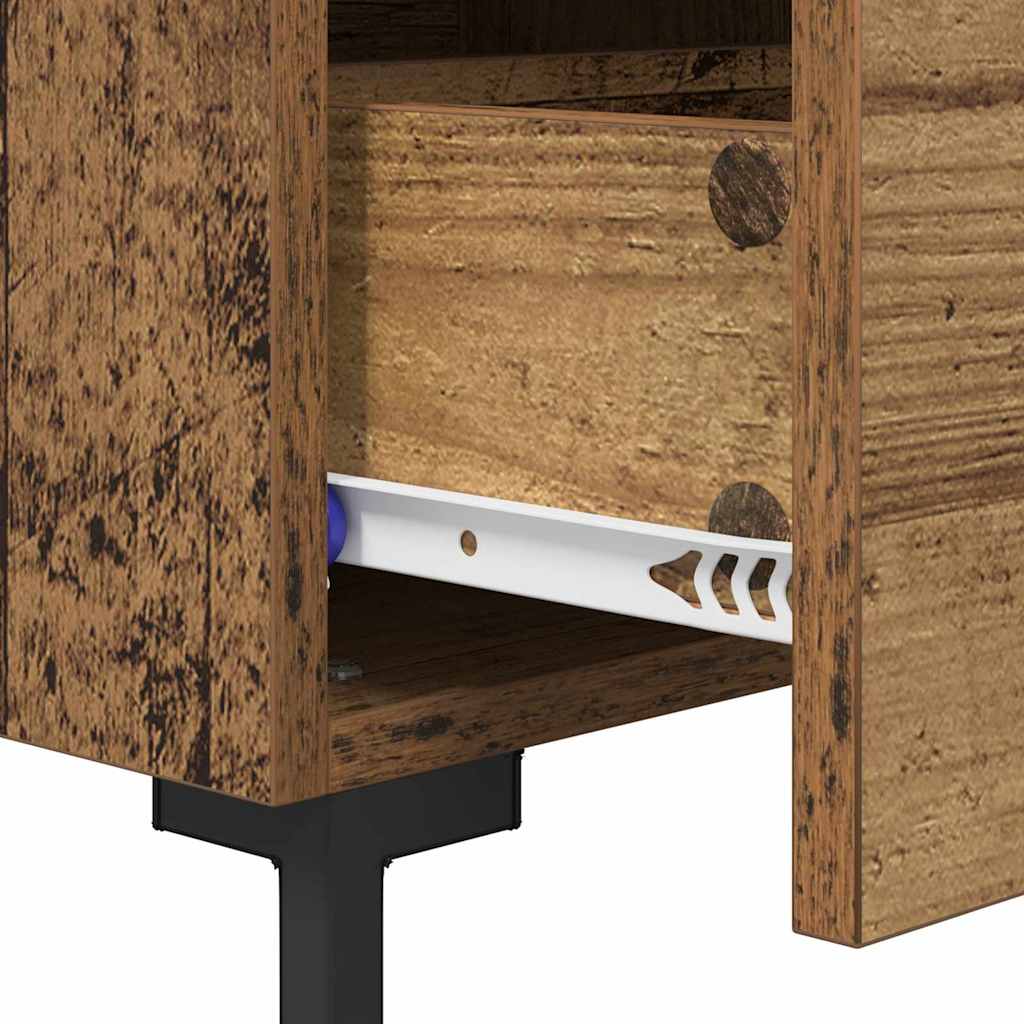 Bedside Cabinet with Drawer 2 pcs Old Wood 40 x 35 x 47.5 cm
