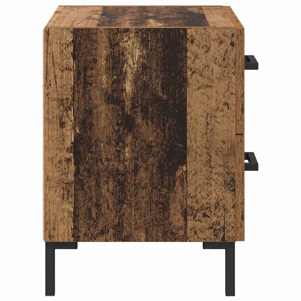 Bedside Cabinet with Drawer 2 pcs Old Wood 40 x 35 x 47.5 cm
