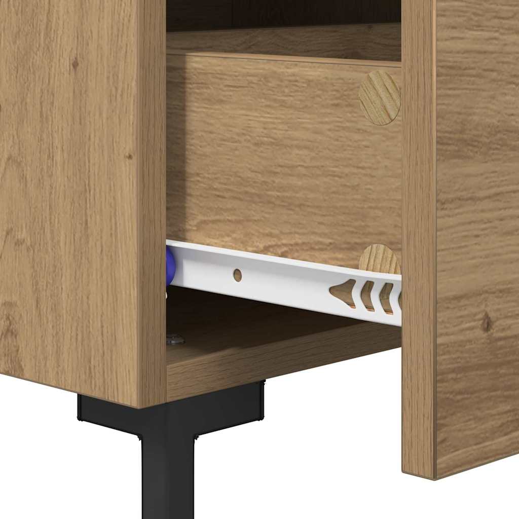 Bedside Cabinet with Drawer 2 pcs Artisan Oak 40 x 35 x 47.5 cm