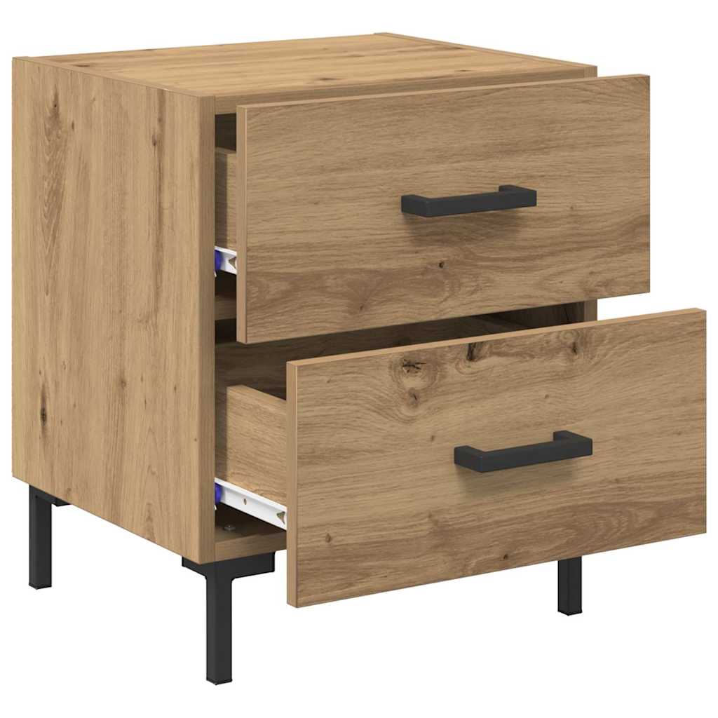 Bedside Cabinet with Drawer 2 pcs Artisan Oak 40 x 35 x 47.5 cm