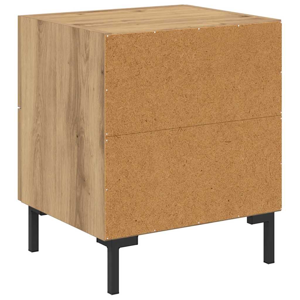 Bedside Cabinet with Drawer 2 pcs Artisan Oak 40 x 35 x 47.5 cm