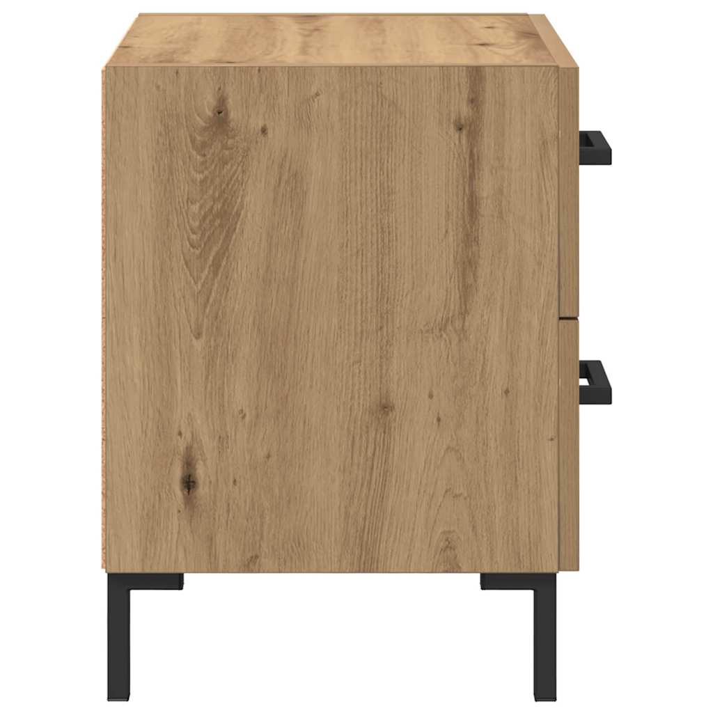 Bedside Cabinet with Drawer 2 pcs Artisan Oak 40 x 35 x 47.5 cm