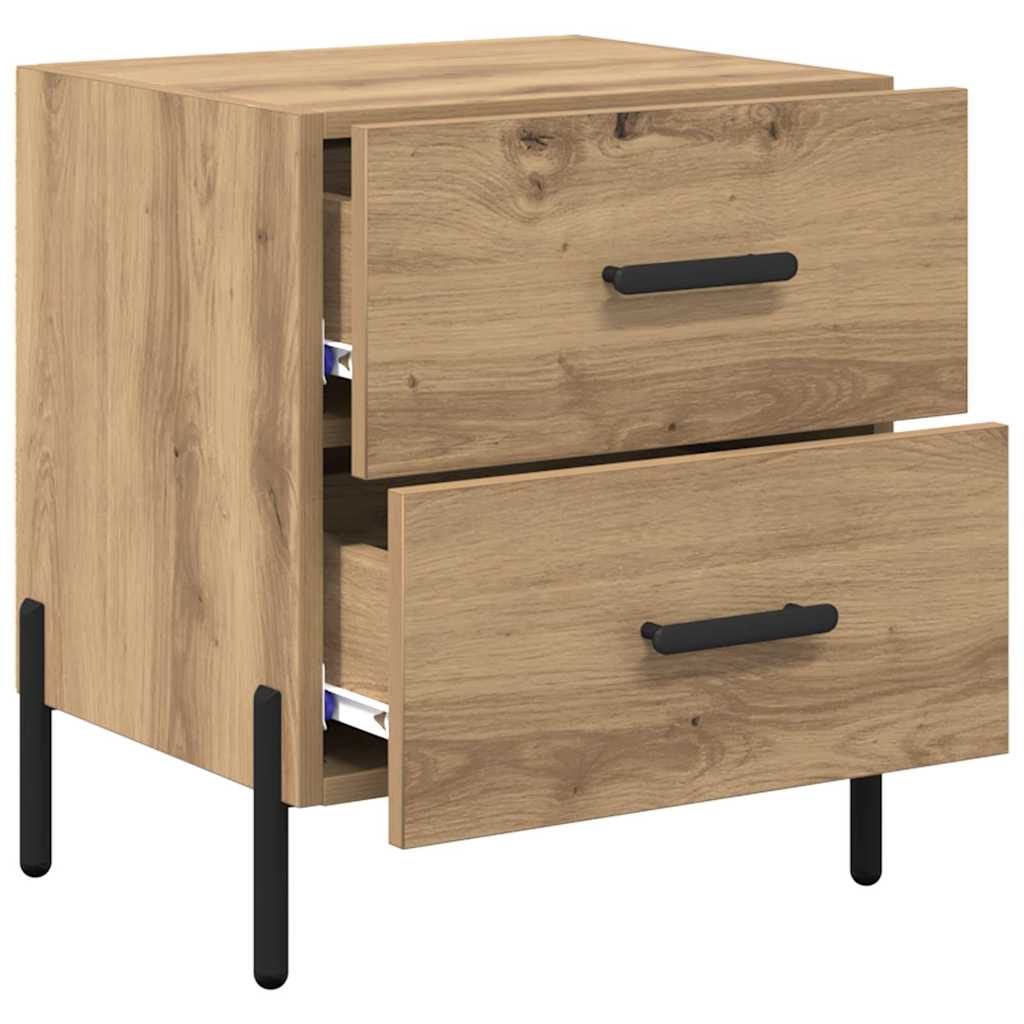 Bedside Cabinet with Drawer 2 pcs Artisan Oak 40 x 35 x 47.5 cm