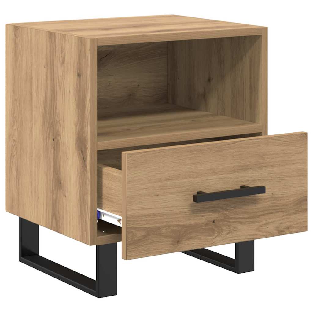 Bedside Cabinet with Drawer 2 pcs Artisan Oak 40 x 35 x 47.5 cm