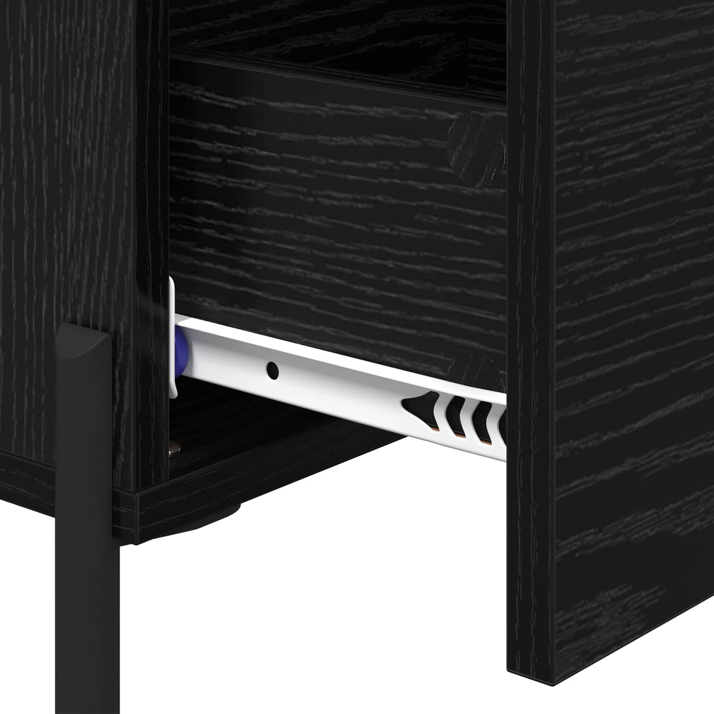 Bedside Cabinet Black Oak 40 x 40 x 66 cm Engineered Wood