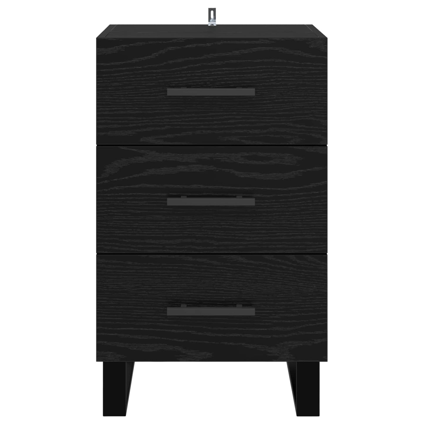 Bedside Cabinet Black Oak 40 x 40 x 66 cm Engineered Wood