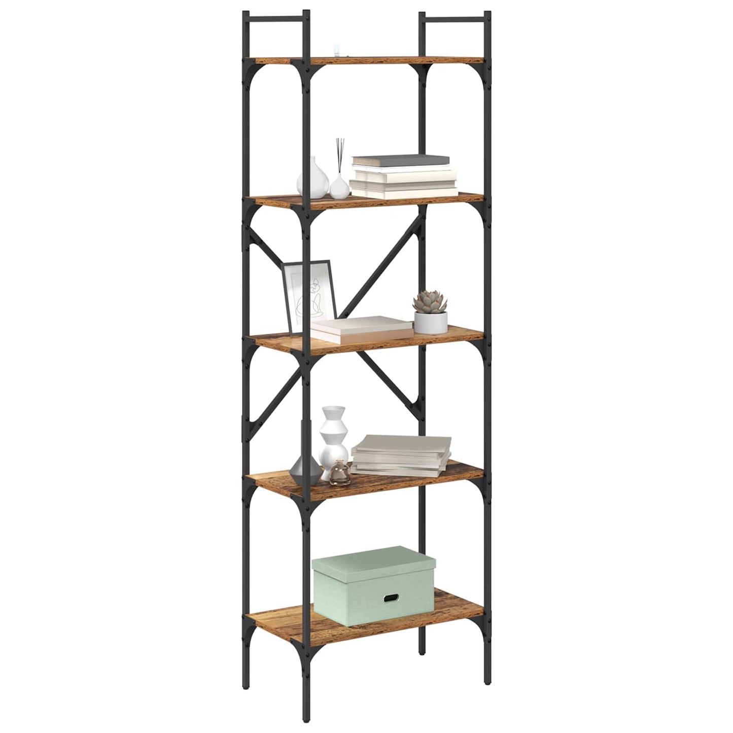 Bookcase Old Wood 56 x 32 x 174 cm Engineered Wood