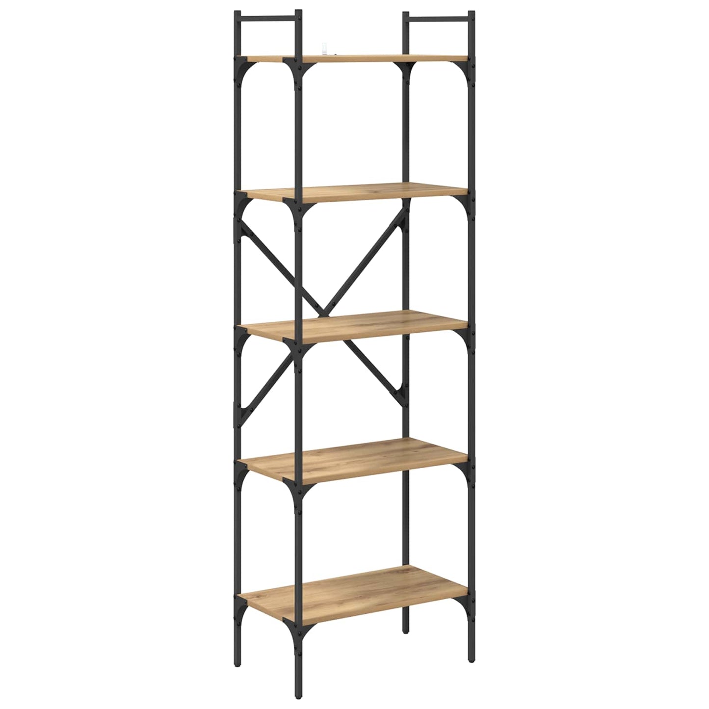 Bookcase 5-Tier 56 x 32 x 174 cm Engineered Wood Artisan Oak