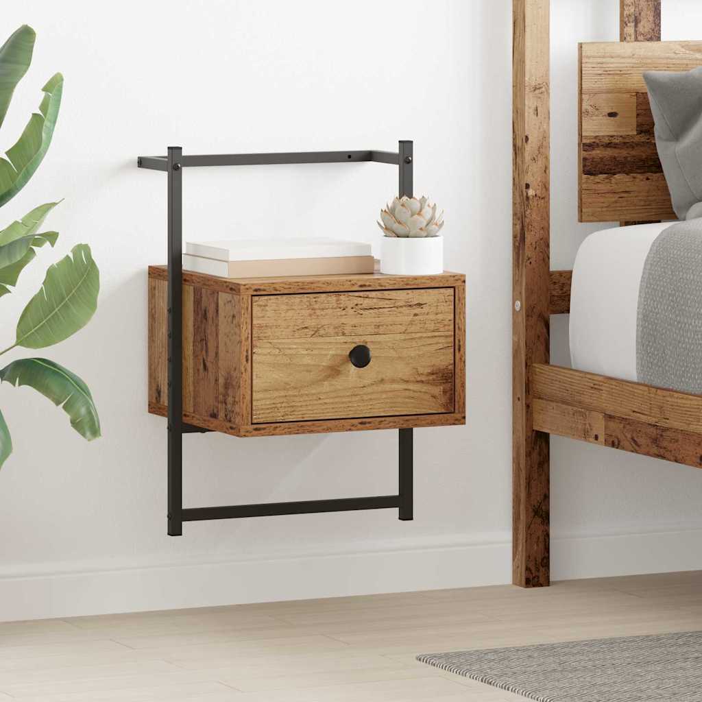 Bedside Cabinet Old Wood 35 x 30 x 51 cm Engineered Wood