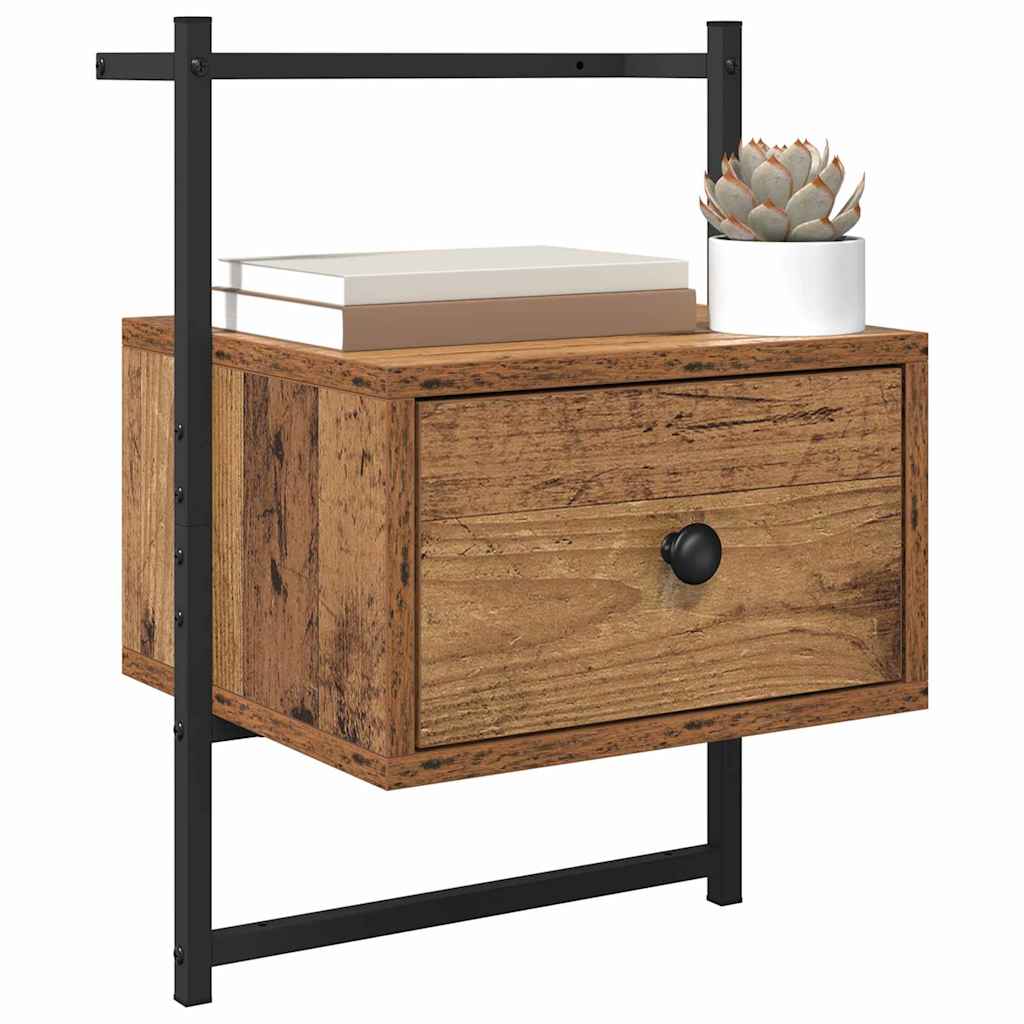 Bedside Cabinet Old Wood 35 x 30 x 51 cm Engineered Wood
