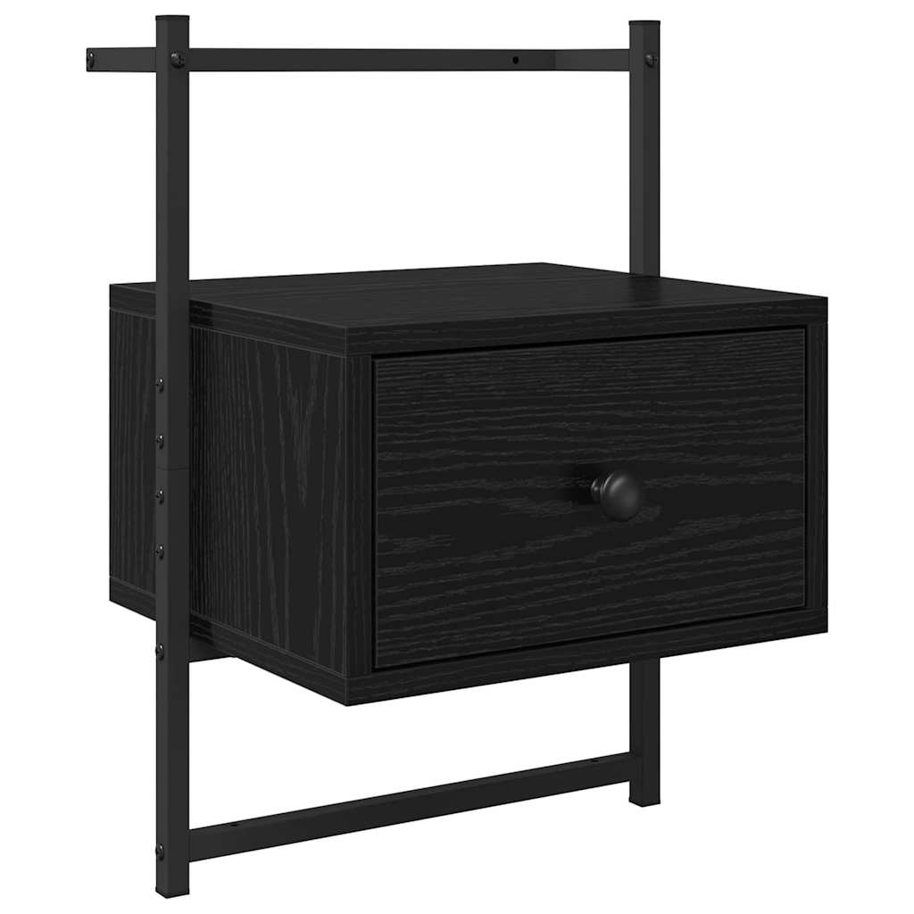 Bedside Cabinet Black Oak 35 x 30 x 51 cm Engineered Wood