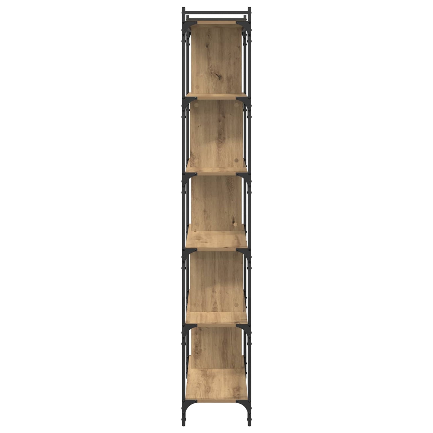 Bookcase 5-Tier 76 x 32 x 192 cm Engineered Wood Artisan oak
