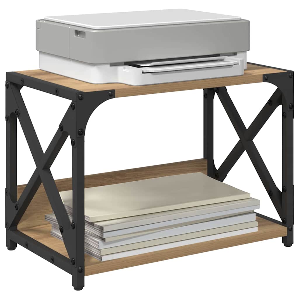 Printer Stand Artisan Oak 44 x 26 x 31.5 cm Engineered Wood