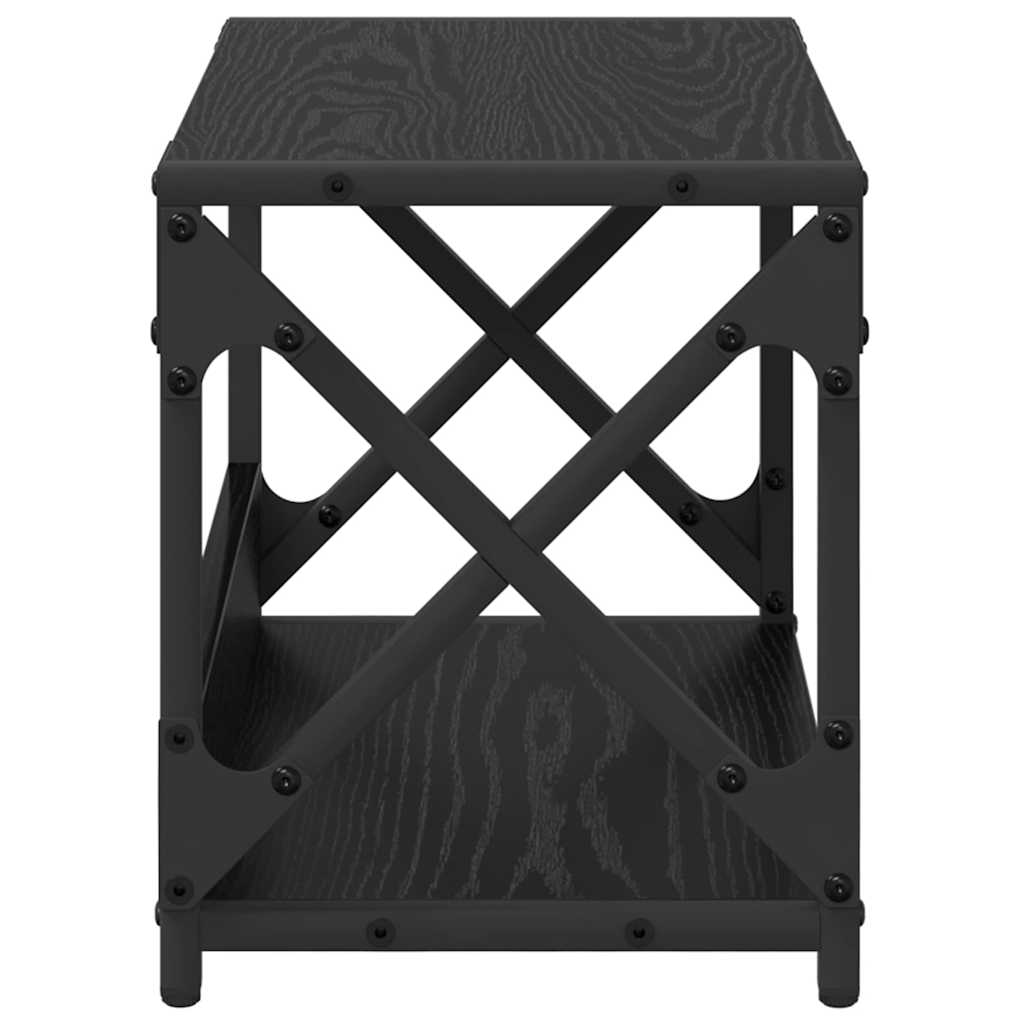 Printer Stand Black Oak 44 x 26 x 31.5 cm Engineered Wood