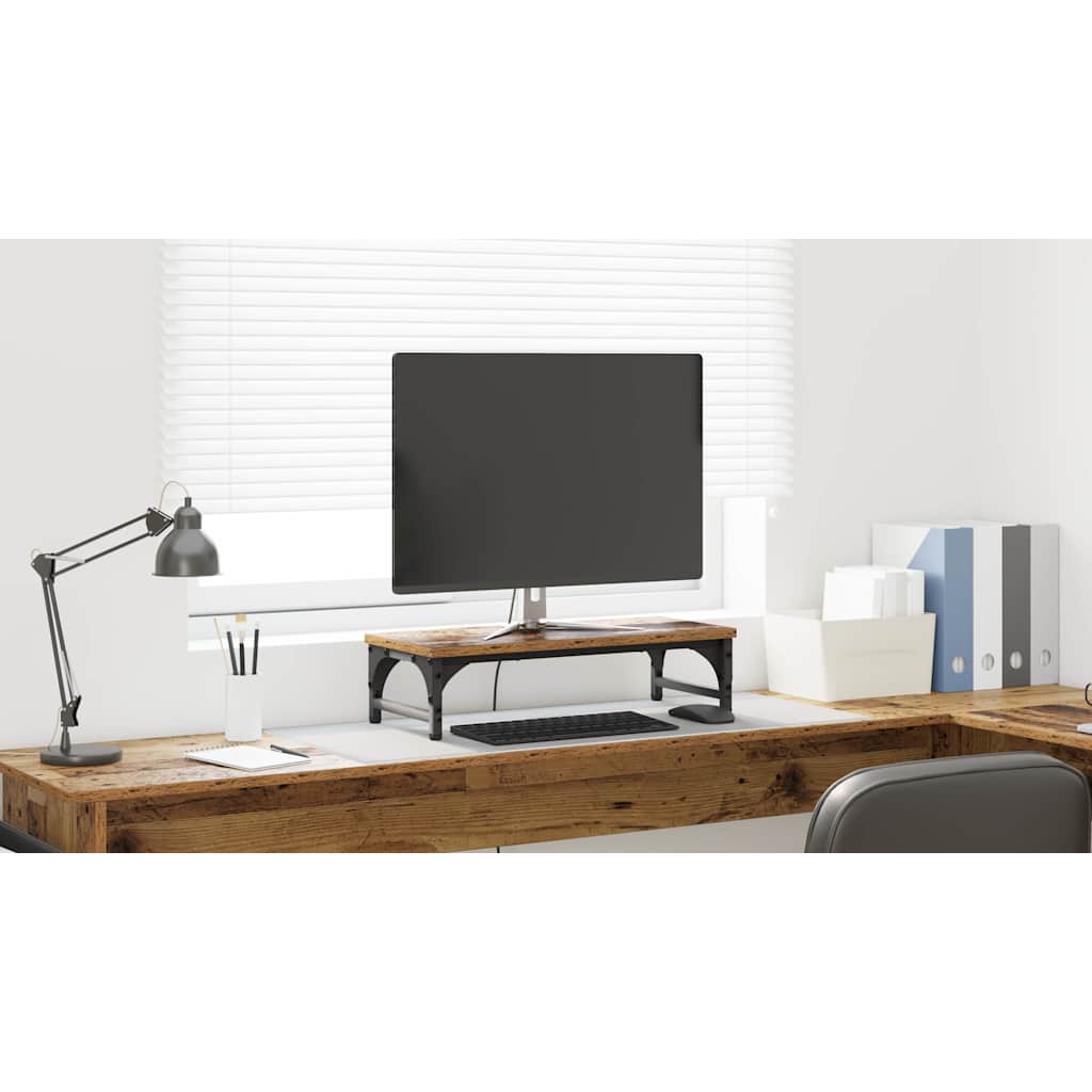 Monitor Stand Old Wood 55 x 23 x 14 cm Engineered Wood