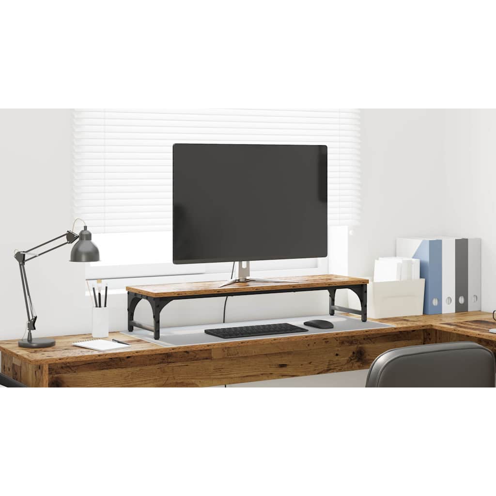 Monitor Stand Old Wood 85 x 23 x 15.5 cm Engineered Wood