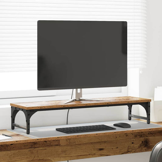 Monitor Stand Old Wood 85 x 23 x 15.5 cm Engineered Wood