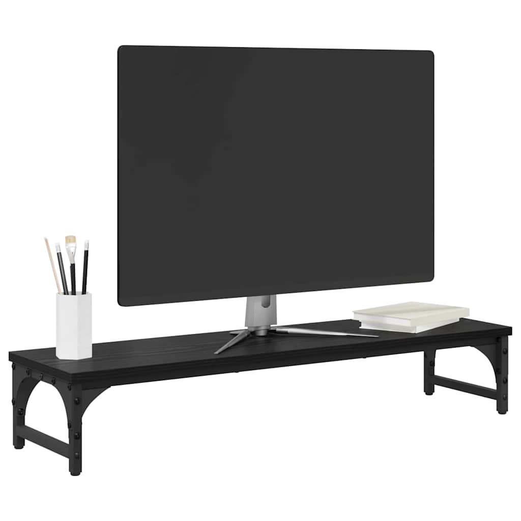 Monitor Stand Black Oak 85 x 23 x 15.5 cm Engineered Wood