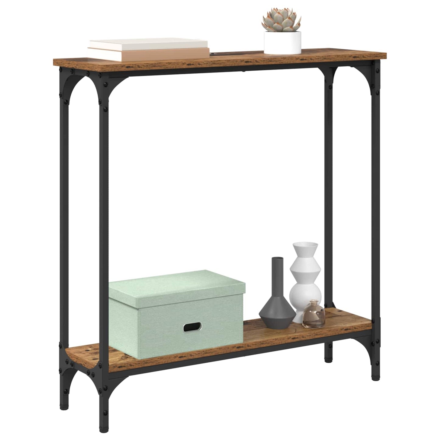 Console Table Old Wood 75 x 22.5 x 75 cm Engineered Wood