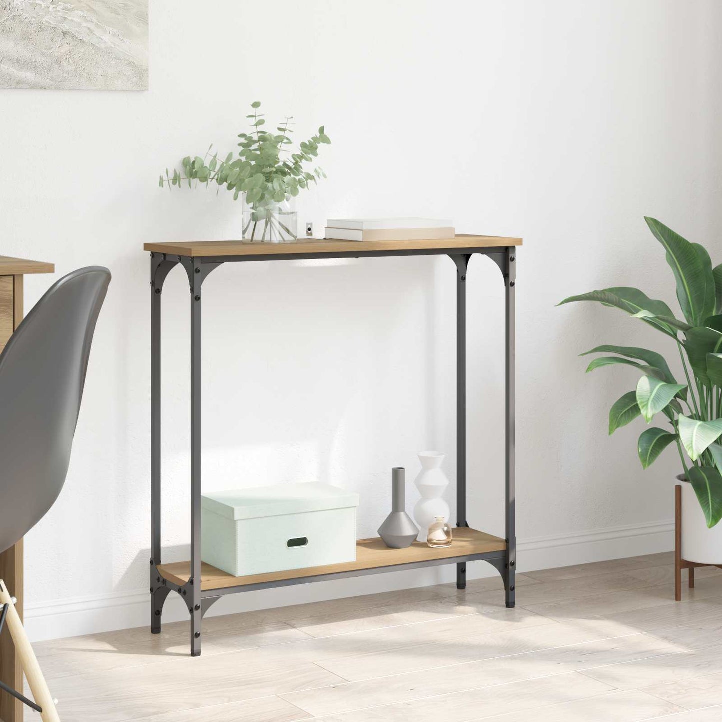 Console Table Artisan Oak 75 x 22.5 x 75 cm Engineered Wood