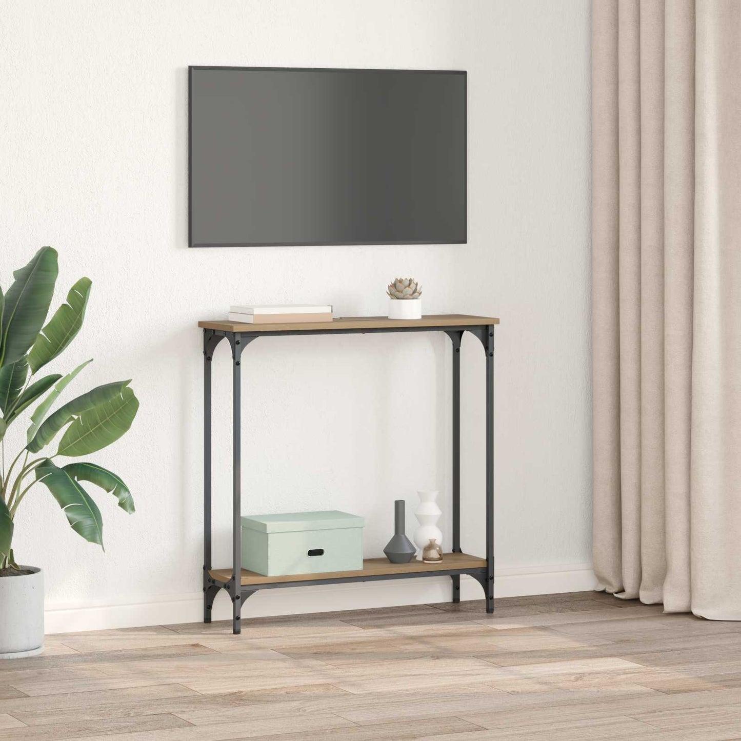 Console Table Artisan Oak 75 x 22.5 x 75 cm Engineered Wood