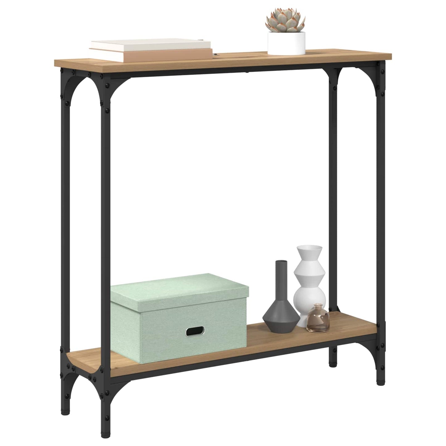 Console Table Artisan Oak 75 x 22.5 x 75 cm Engineered Wood