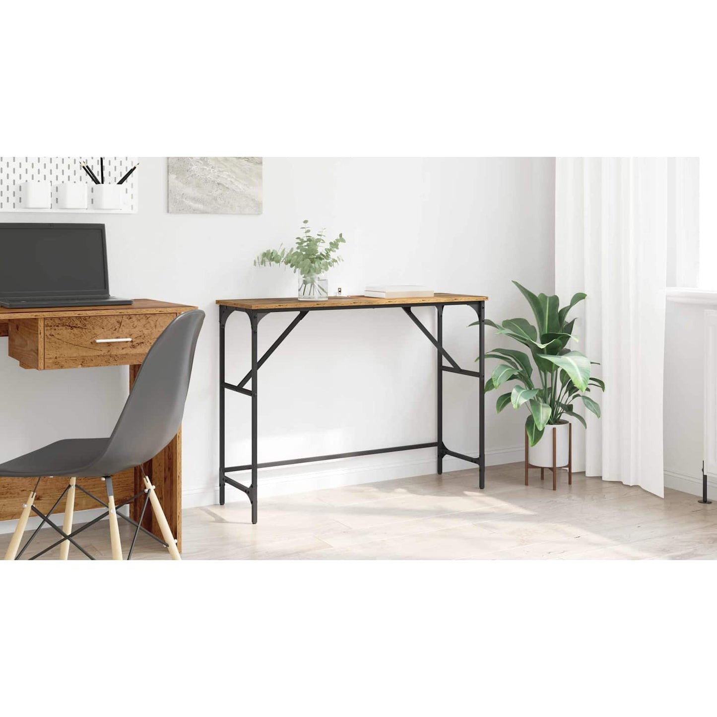 Console Table Old Wood 100 x 32 x 75 cm Engineered Wood
