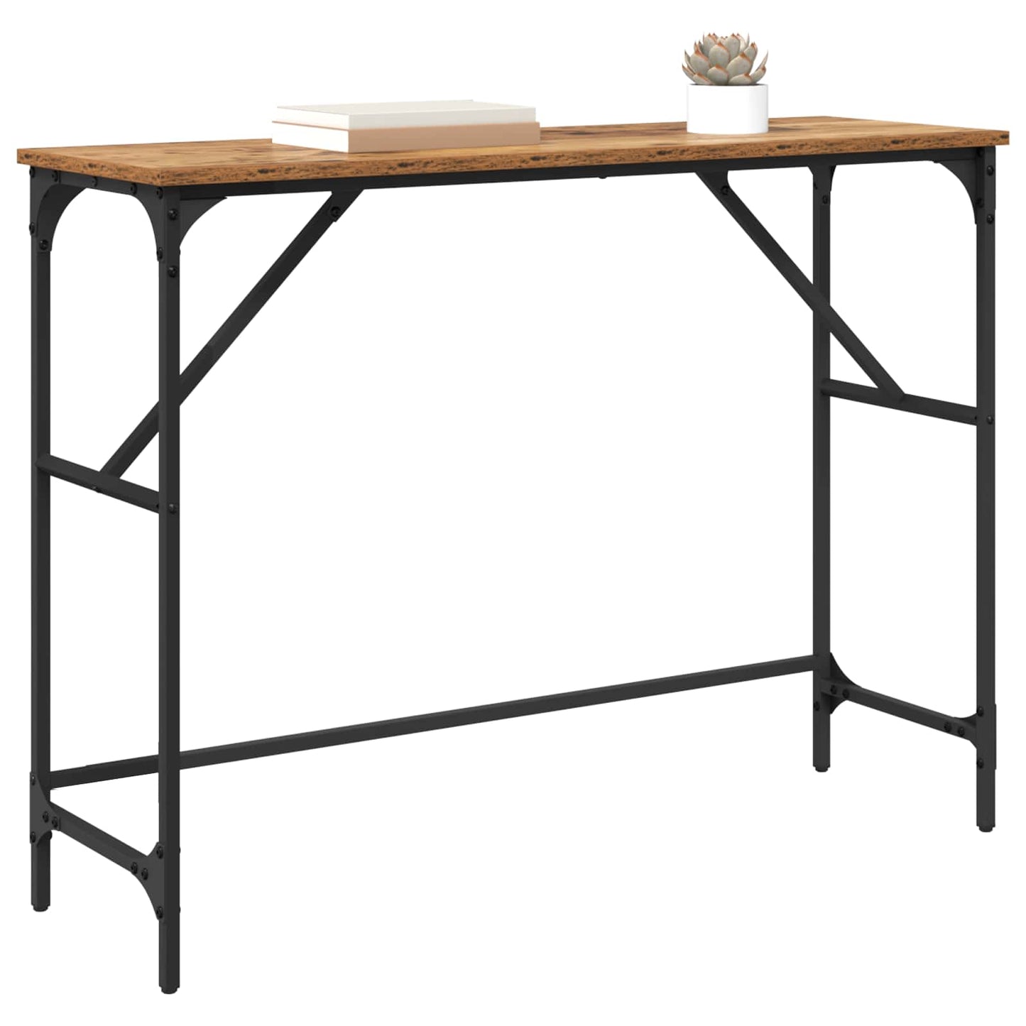 Console Table Old Wood 100 x 32 x 75 cm Engineered Wood