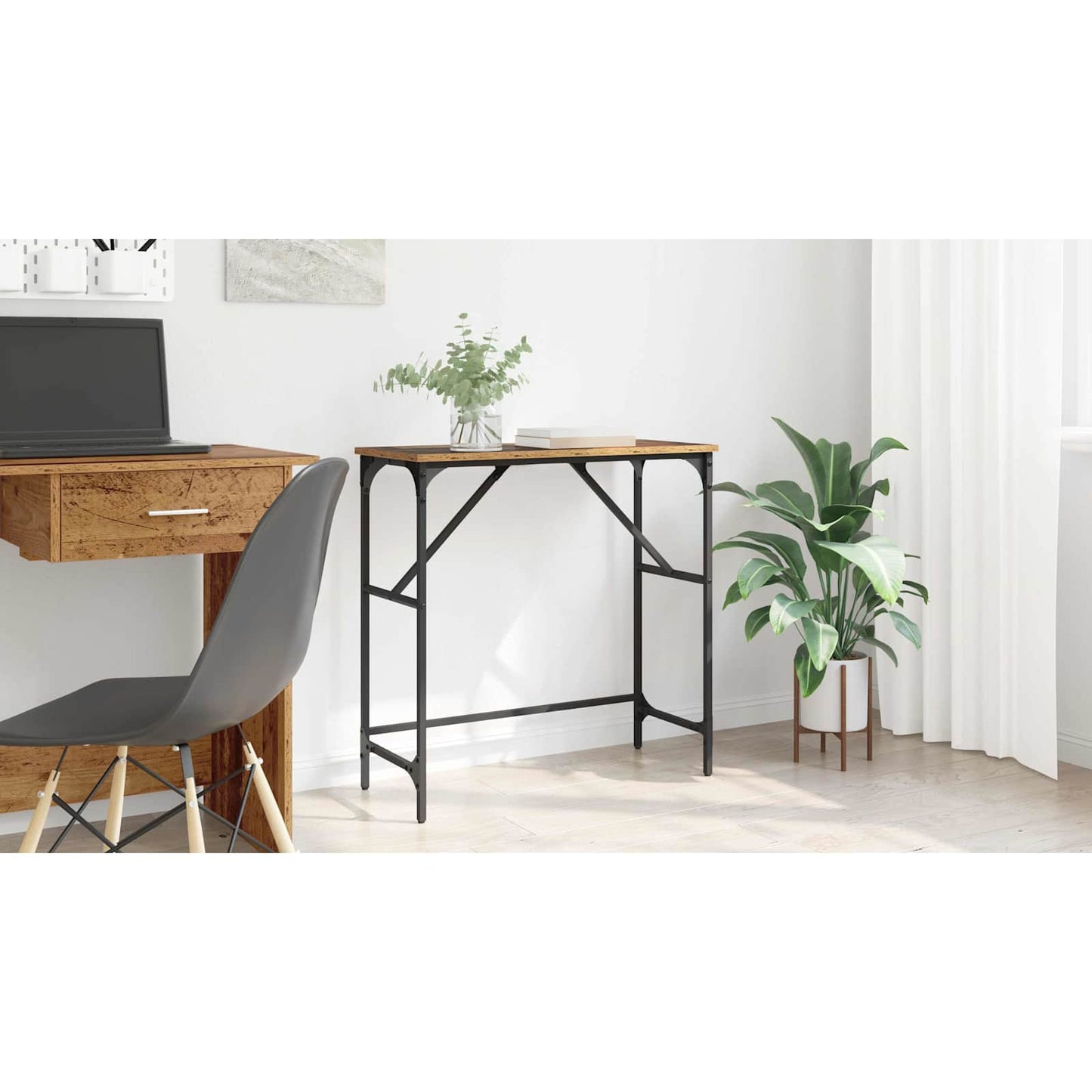 Console Table Old Wood 75 x 32 x 75 cm Engineered Wood