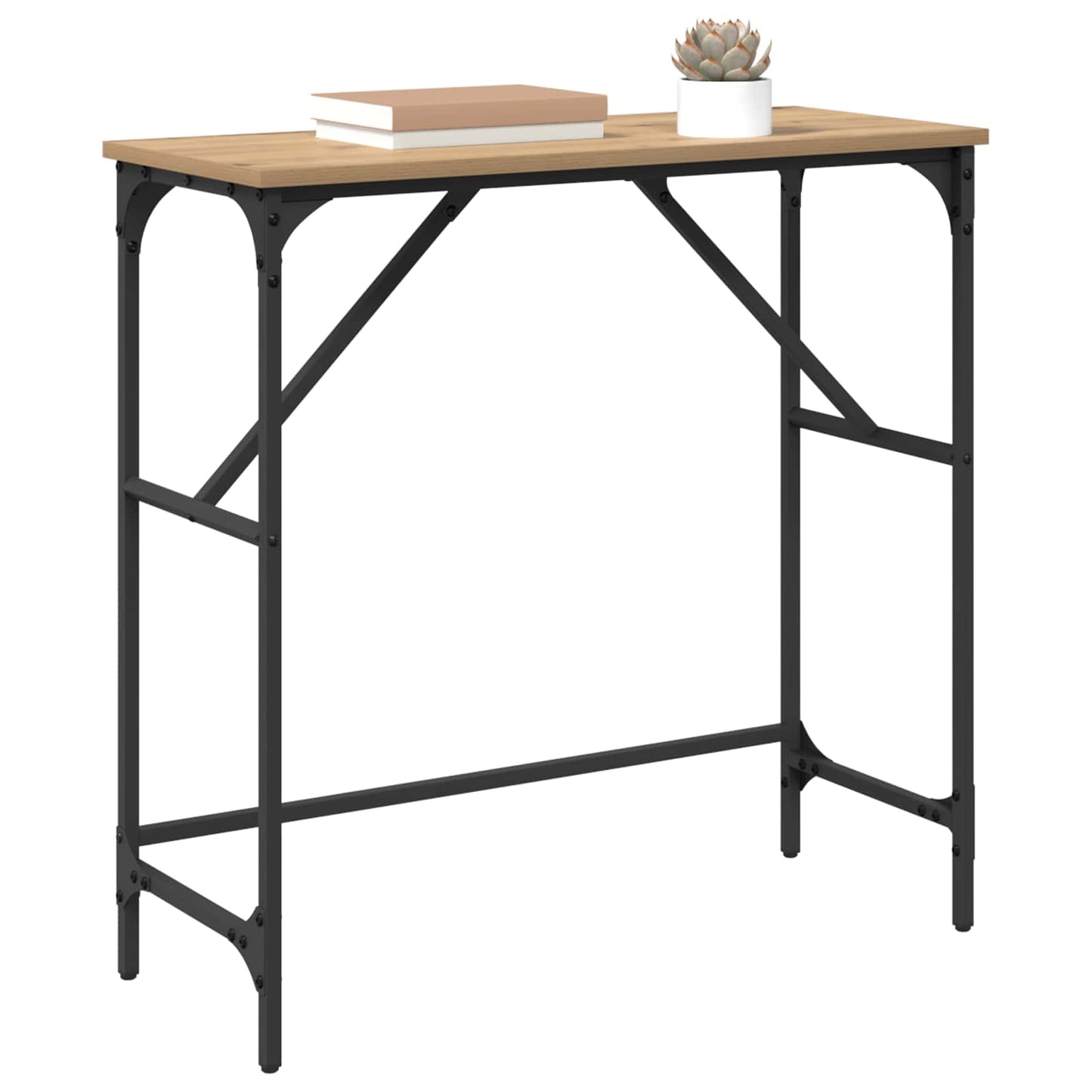 Console Table Artisan Oak 75 x 32 x 75 cm Engineered Wood