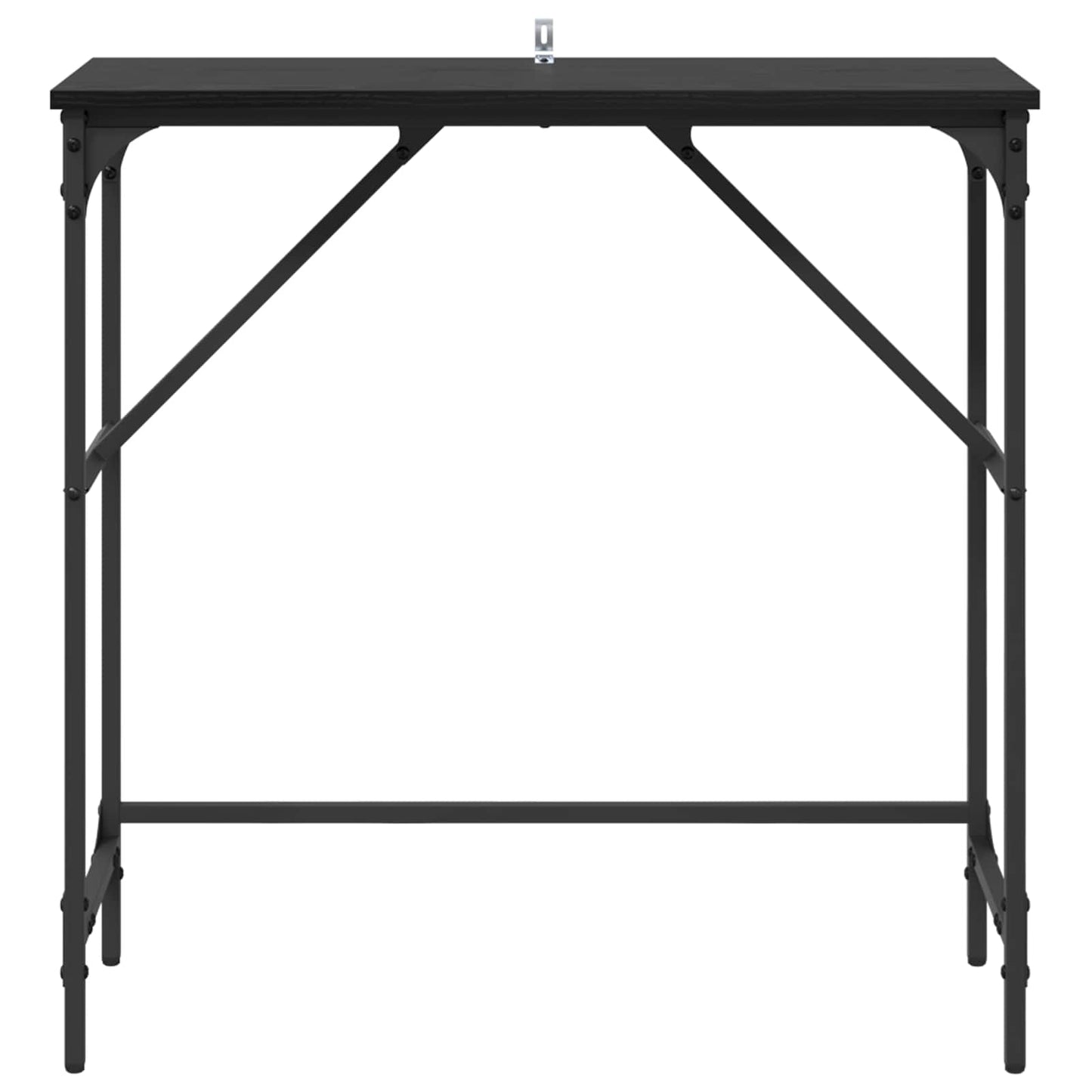 Console Table Black Oak 75 x 32 x 75 cm Engineered Wood