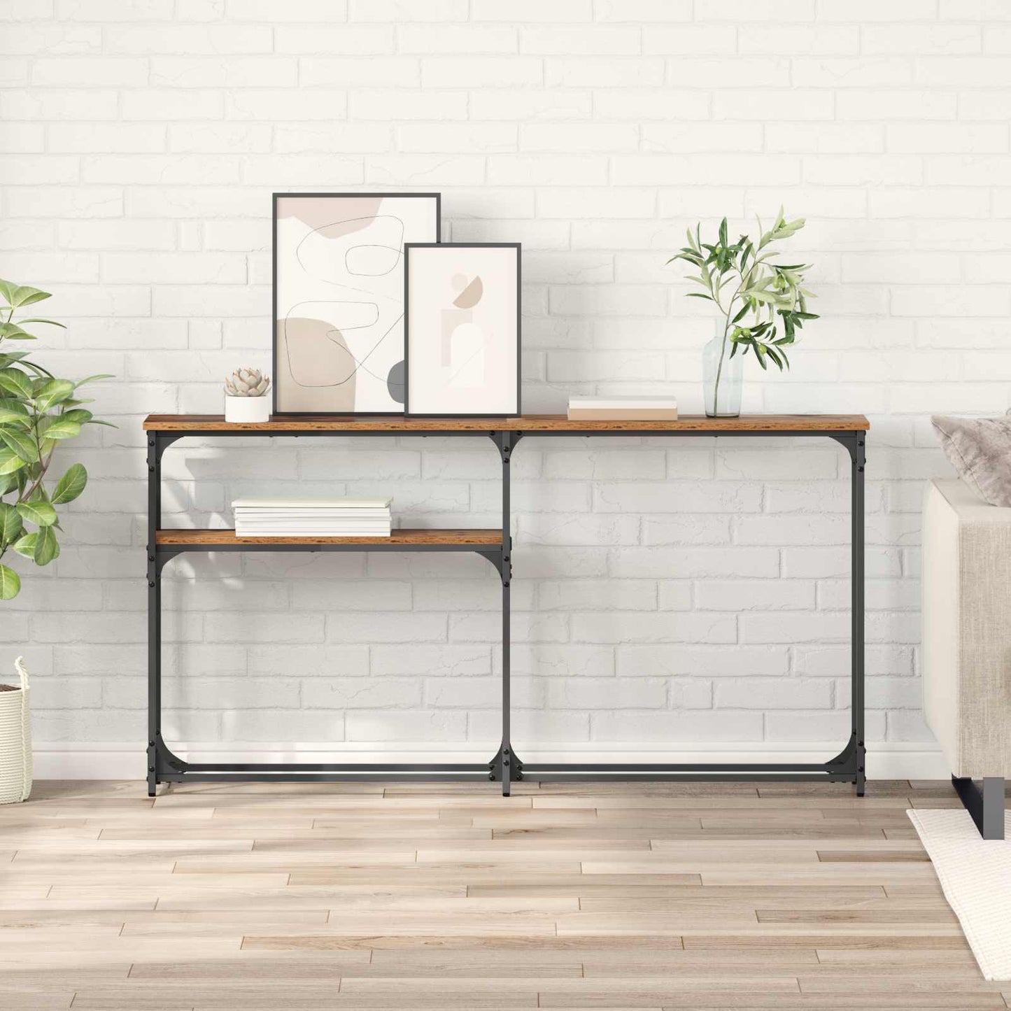 ConsoleTable Old wood 145x22.5x75cm Engineered Wood