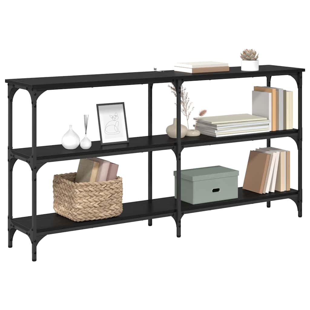 Console Table Black Oak 150 x 29 x 75 cm