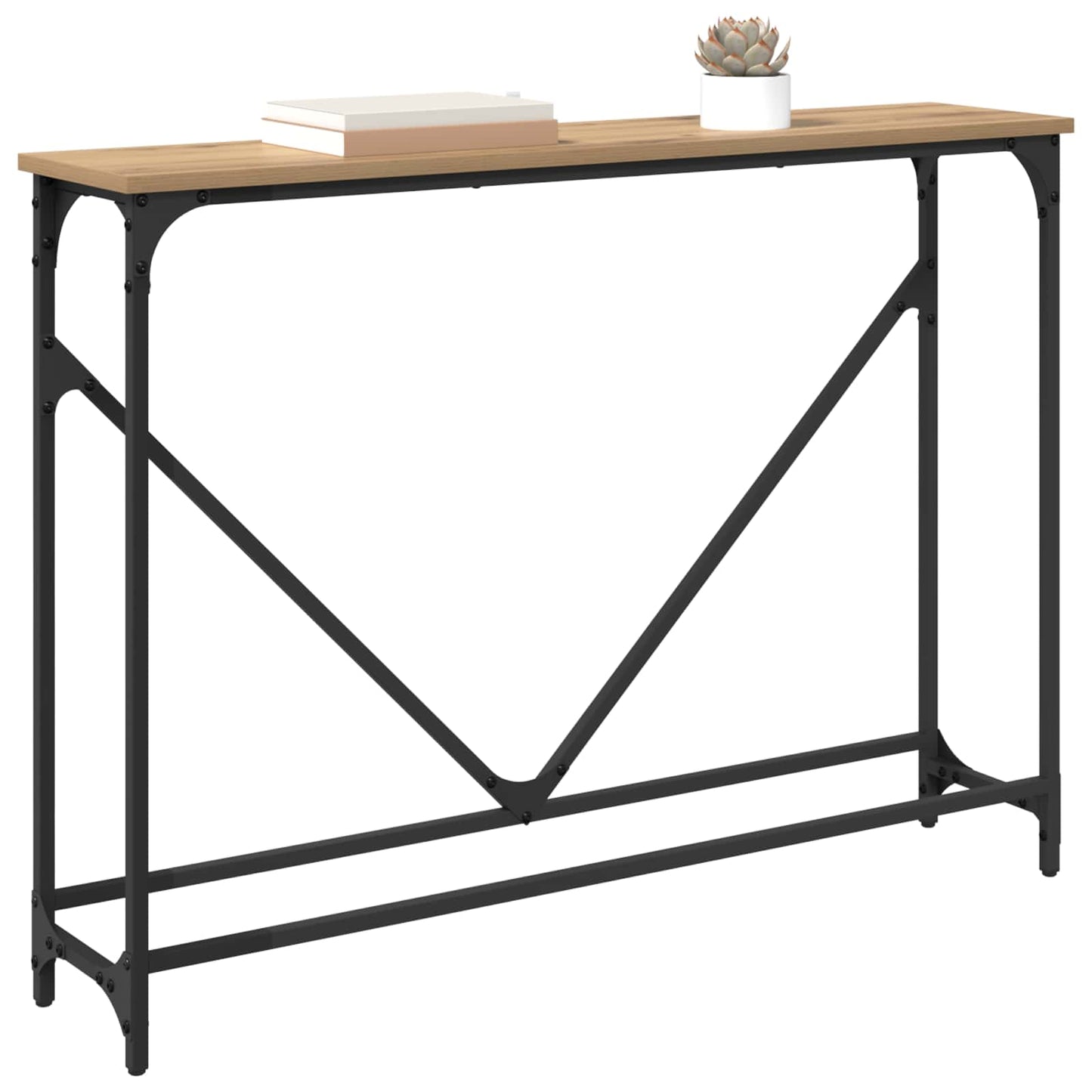 Console Table Artisan Oak 102 x 23 x 75 cm Engineered Wood