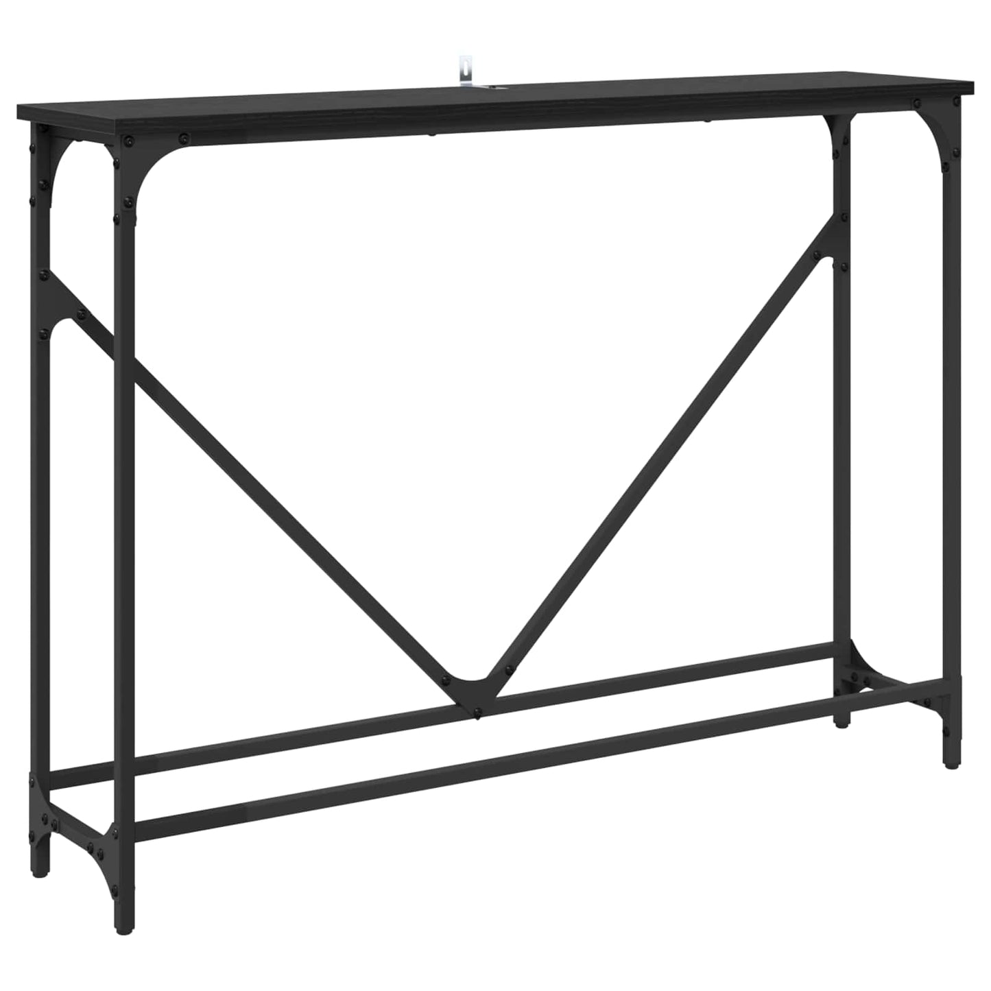 Console Table Manual Black Oak 102 x 23 x 75 cm Engineered Wood